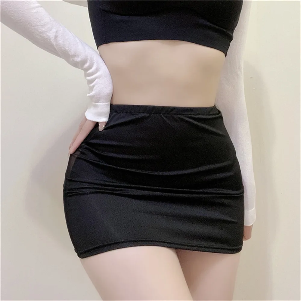 Sexy Vrouwen Patchwork See Through Micro Mini Hip Rok Kant Vorm Micro Mini Rok Sheer Potlood Rok Night Club Fantasy erotische
