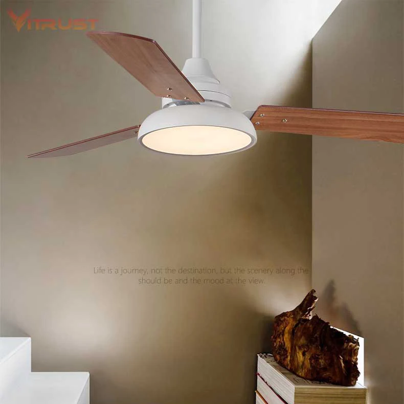 Imagem -02 - Ventilador de Teto Silencioso Criativo com Luz Led Lustre Nórdico Simples Home Living Room And Bedroom