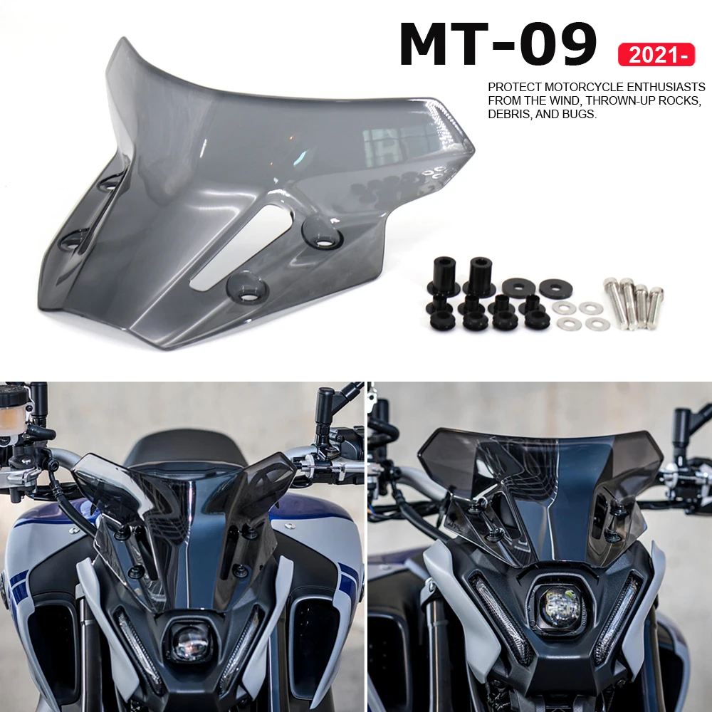 

NEW Motorcycle Accessories WindScreen FOR YAMAHA MT-09 2021 2022 - Windshield MT09 MT 09 mt09 Windscreen Screen Protector