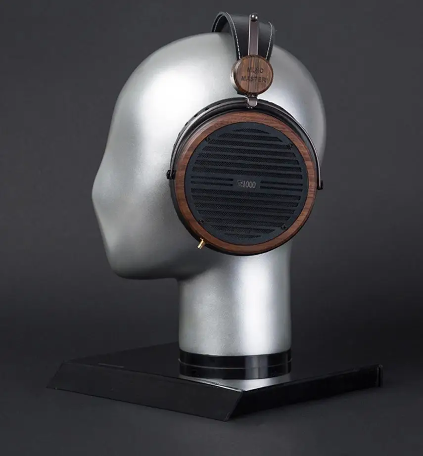 Música mestre 108mm e1000 planar magnético 40 ohms baixo feito à mão alta fidelidade audiophile fone de ouvido de madeira pk hd800 lcd4 he1000