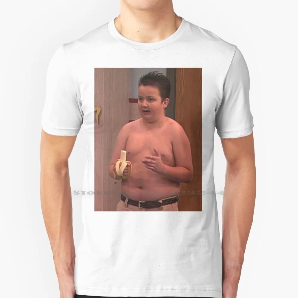 Gibby From Icarly 100% Cotton T Shirt Dank Anime Memes Good Eating Banana Gibby From Icarly Funny Man Nostalgia Tee Short