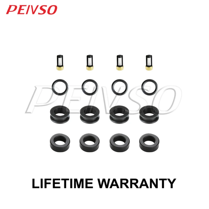 

PEIVSO Fuel Injector Repair Service Kit Orings Seals Filters for Toyota 93-97