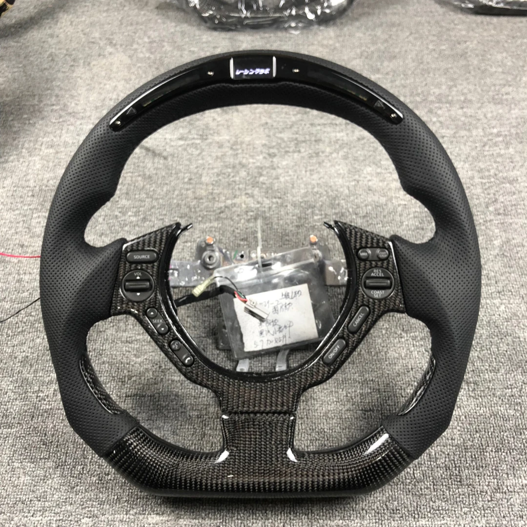 Real Carbon Fiber LED Steering Wheel Compatible for GTR 35 Performance