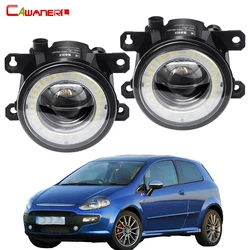 2 X Car Left + Right LED Fog Light Assembly Angel Eye Daytime Running Light DRL 30W 8000LM 12V For Fiat Punto Evo 2009-2012