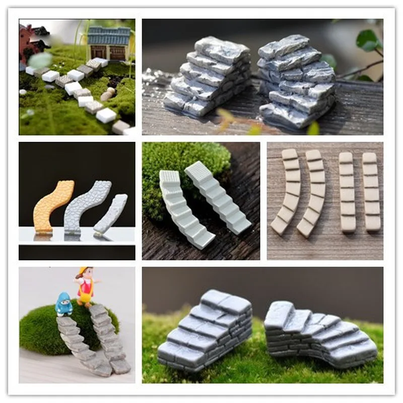Micro landscape Stone Stairs Miniature Fairy Garden Home Houses Decoration Mini Craft Micro Landscaping Decor DIY Accessories