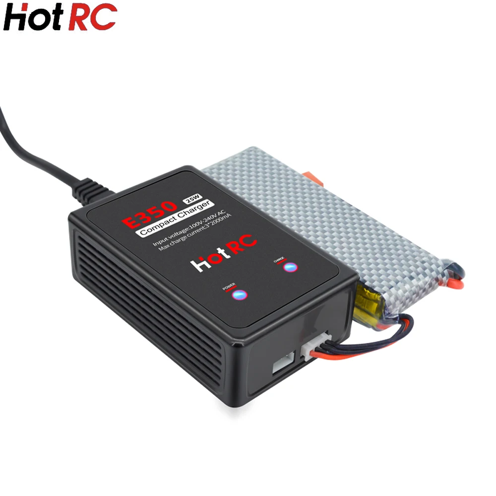 1 pz Hotrc Hot RC E350 Pro AC100-240V 2000mA 25W 2-3S caricabatteria Lipo per RC Mini Drone Quadcopter auto camion giocattolo