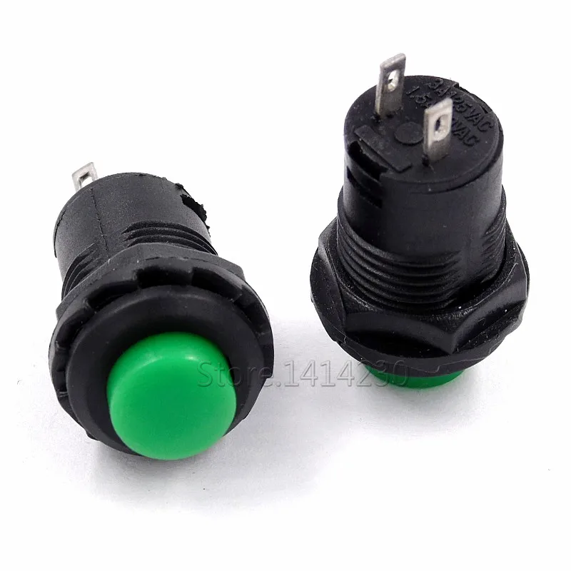 10Pcs 12mm Momentary Push Button Switch Switch 3A 125VAC 1.5A 250VAC Self Return Momentary No Lock Red Green Reset Button Switch