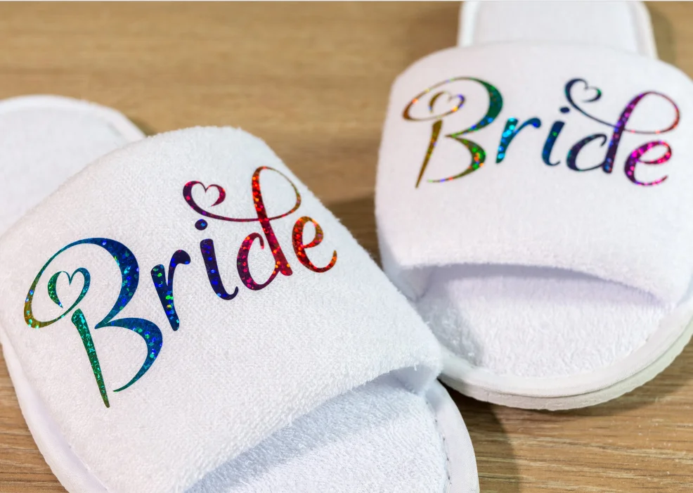 

Personalised Bridesmaid Gift bride Wedding Slippers,maid of honor Open Toes slippers custom mother of the bride bridal party