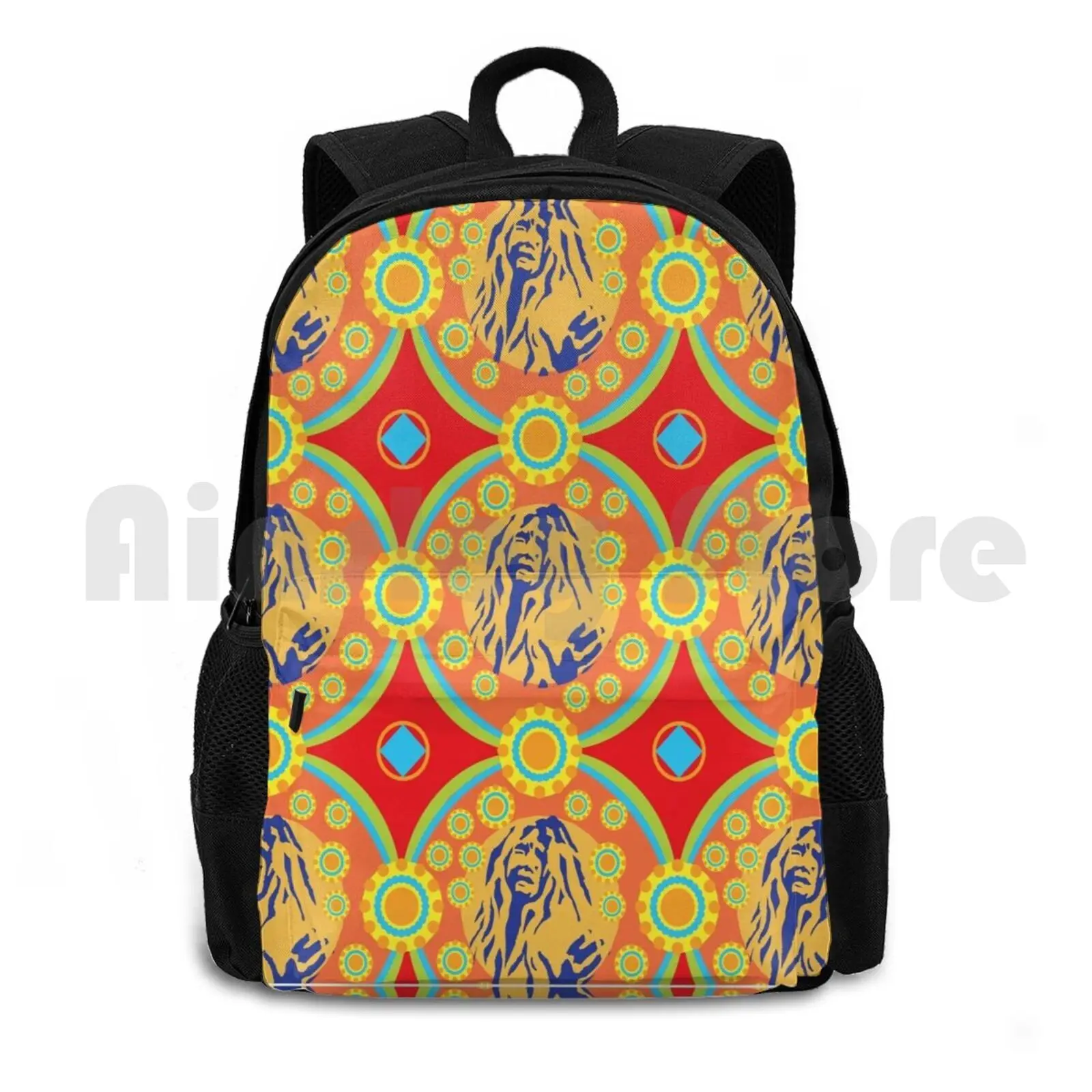 Janis Joplin Outdoor Hiking Backpack Waterproof Camping Travel Famous Women Graphic Design Patterns Janis Joplin Singer