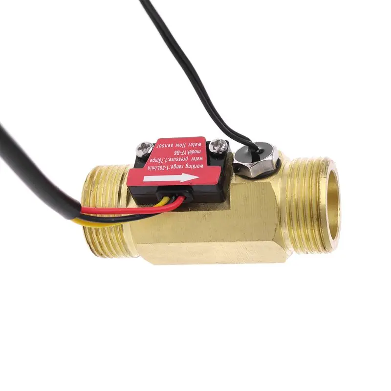 Imagem -03 - Sensor de Fluxo de Latão dc 5v 245 Lpm Medidor de Vazão Turbina Dentro do Sensor de Temperatura Ntc50k Zhongjiang Mar Dijiang Fábrica Yf-b6-t g3