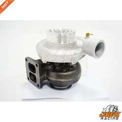 JKVK RACING GT35 T4 Flange Twin Scroll Anti-Surge Turbo Charge 3'' V-band 500+HP +Oil Fitting Drain Turbocharger