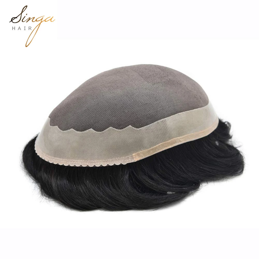 6Mm Xoăn Mỹ Mono Nam Toupee Remy Tóc Poly Tự Nhiên Phủ Xung Quanh Tóc Hệ Thống Bền Thoải Mái Thay Thế Bộ Tóc Giả Hoa Kỳ