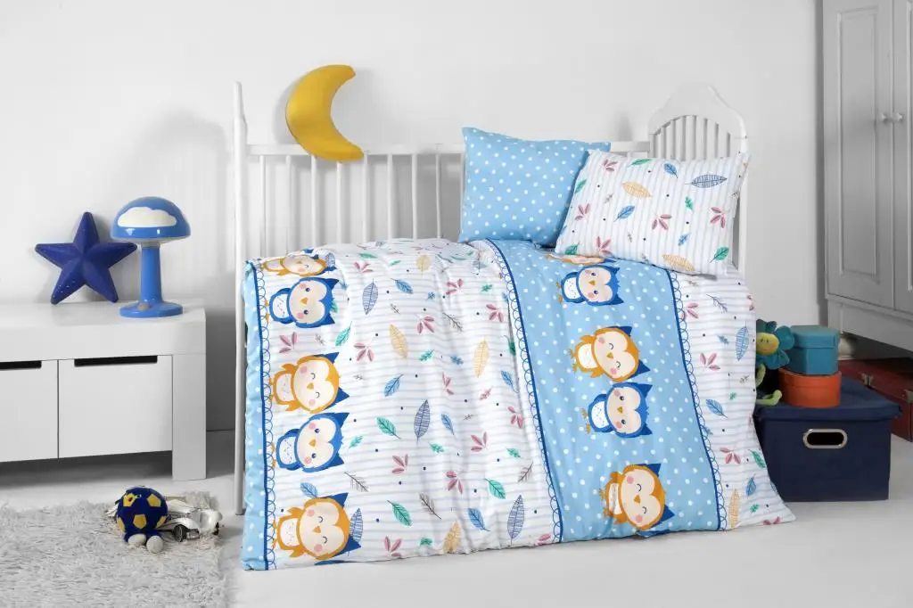 Sweety Owl Baby Duvet cover set Blue