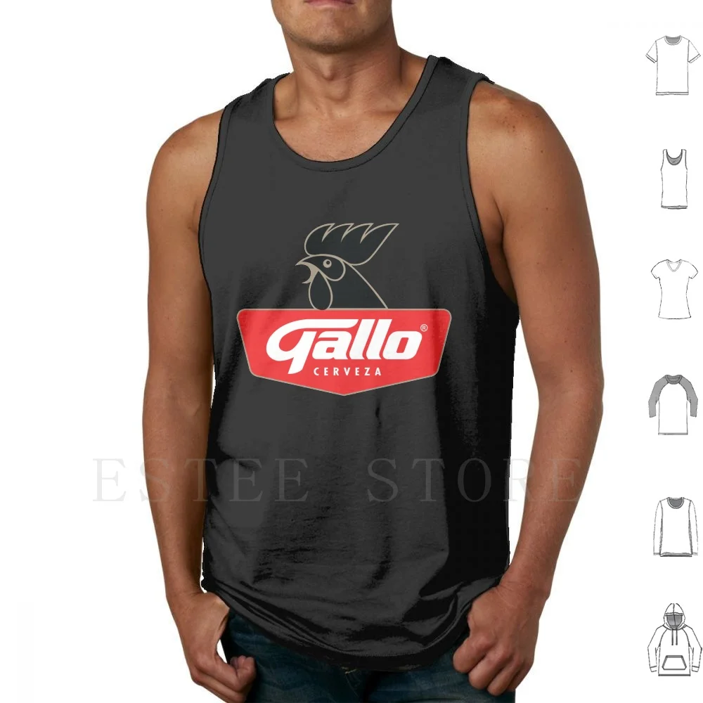 Gallo Cerveza-Best Beer In Guatemala Central America Tank Tops Vest Cotton Beer Cerveza Central America Guatemala Gallo