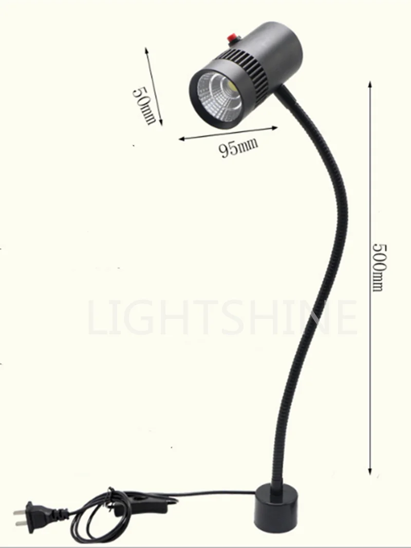 Led Machine Tool Lamp Magnet Work Lamp Hose Lamp CNC Lathe Punch Machine Tool Lamp 110v-220vac 7w