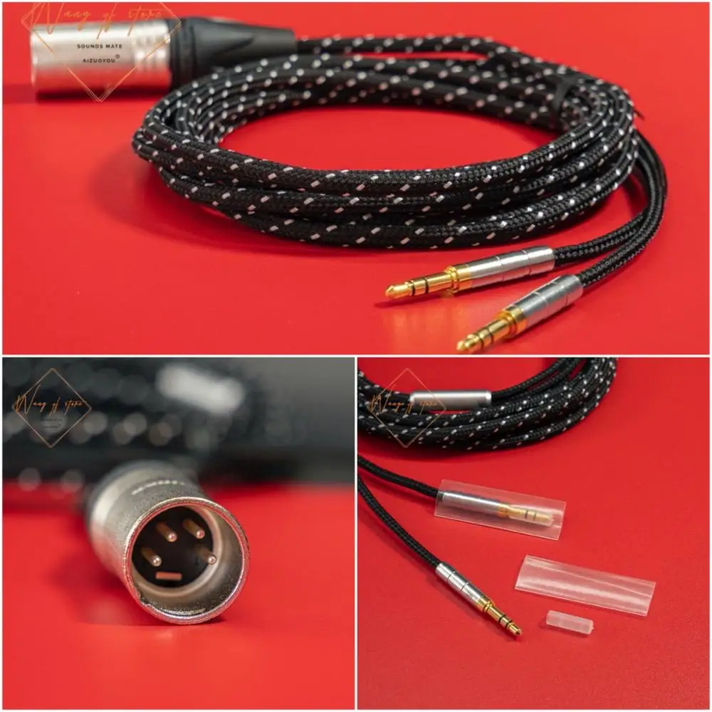 

Hifi Balanced Audio Cable For Beyerdynamic T1 T1 II T1 III 2nd 3rd Headphone XLR 4 Pins CANNON PLUG 2.5M