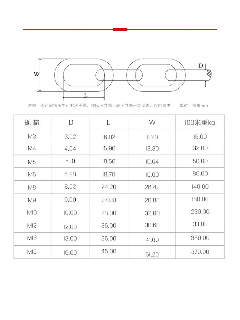 HQ 1.2-20 MM High-strength Circular Transmission Stainless Steel 304/316 Long Link Chain for Lifting Binding