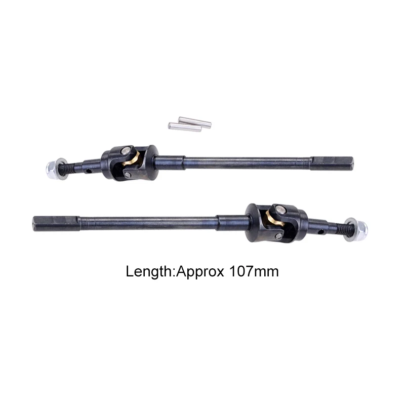 2PCS Hard Steel Front Axle CVD AR44 Drive Shaft For AXIAL SCX10 II 90046 90047 RC Crawler