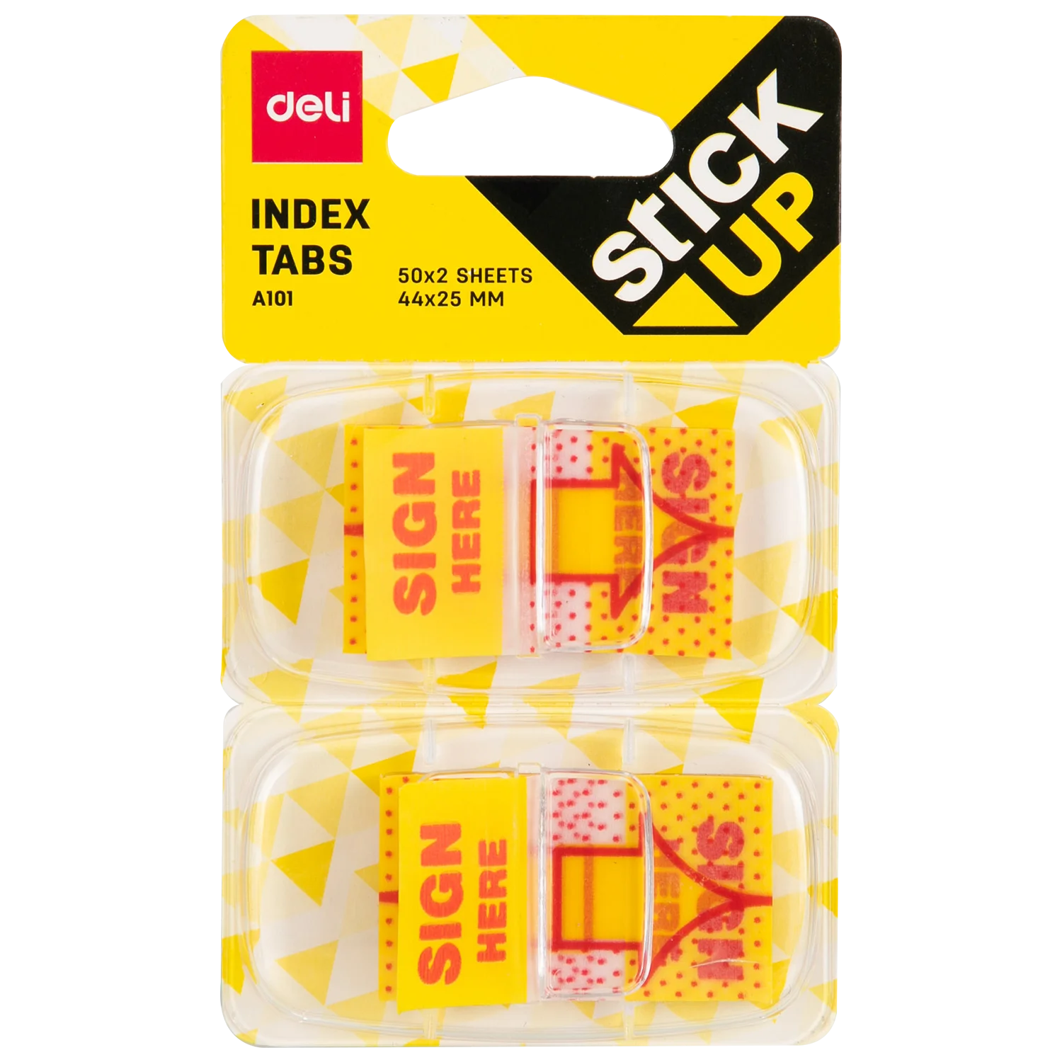 DELI Plastic Index Tabs 100 stickers/Card Briefpapier Sticker Hier Teken Planner Stickers Blocnotes Kantoor Schoolbenodigdheden