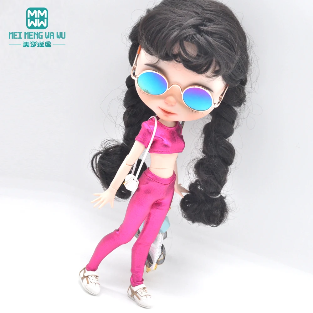 Fits 28-30cm Blyth Azone OB22 OB24 Doll clothes accessories Flash sportswear suit pink, gold, black, blue, silver