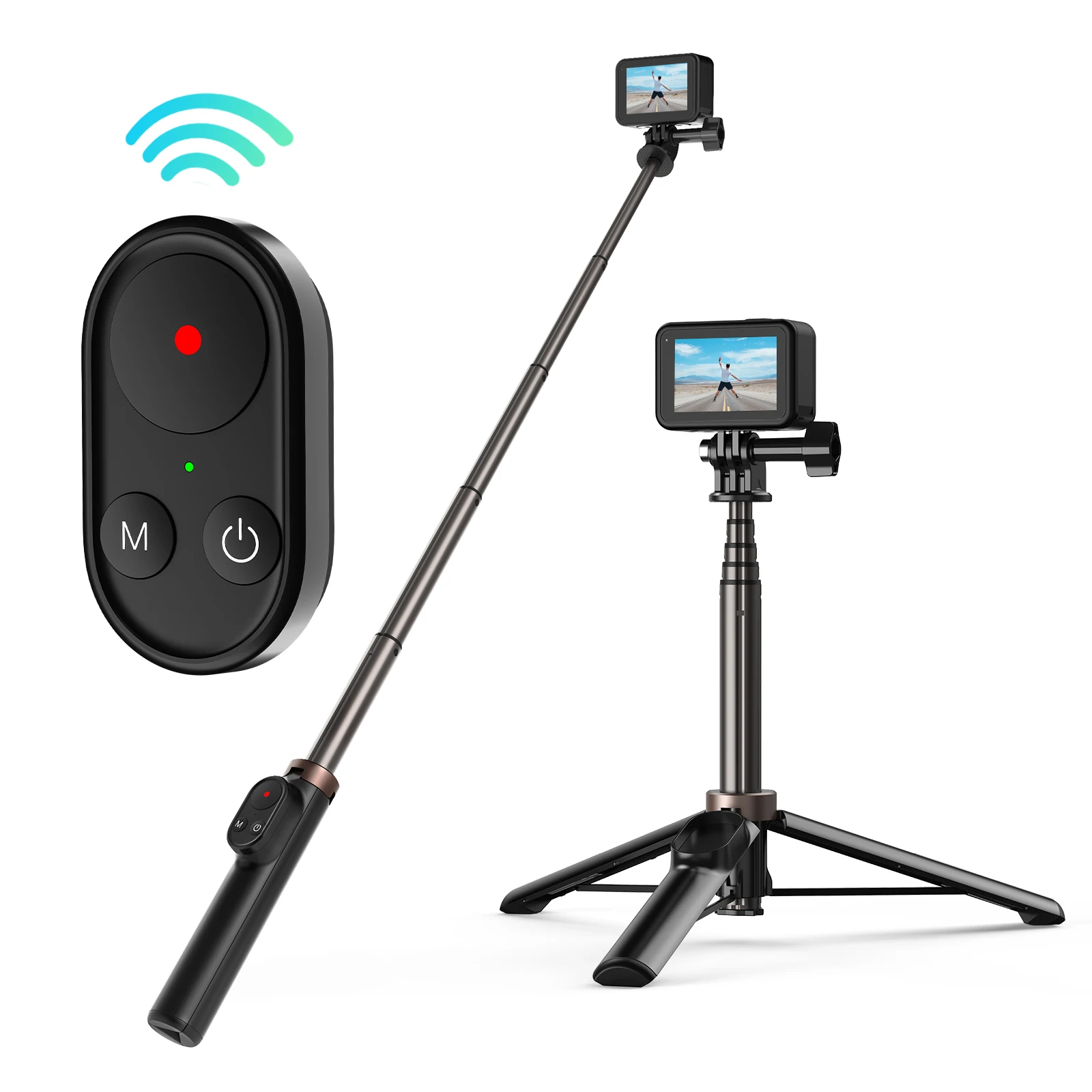 Wireless Control Bluetooth Remote Selfie Stick Monopod Tripod Portable Camera Stand For GoPro Hero Max For Phone 13 Mobile Phone