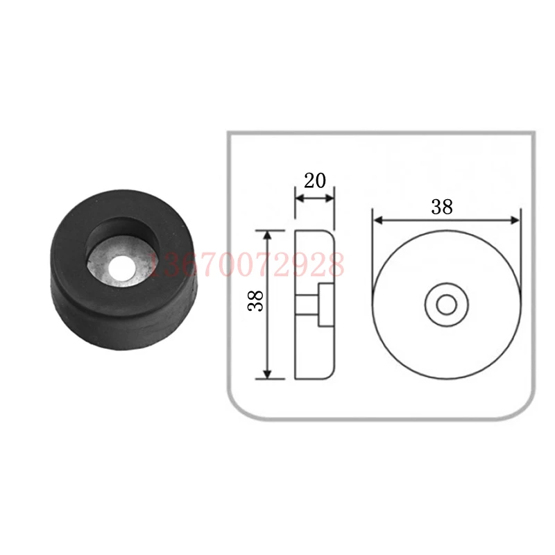 Резиновые ножки для шкафов динамиков и полетного чехла 38x20 мм № BZE