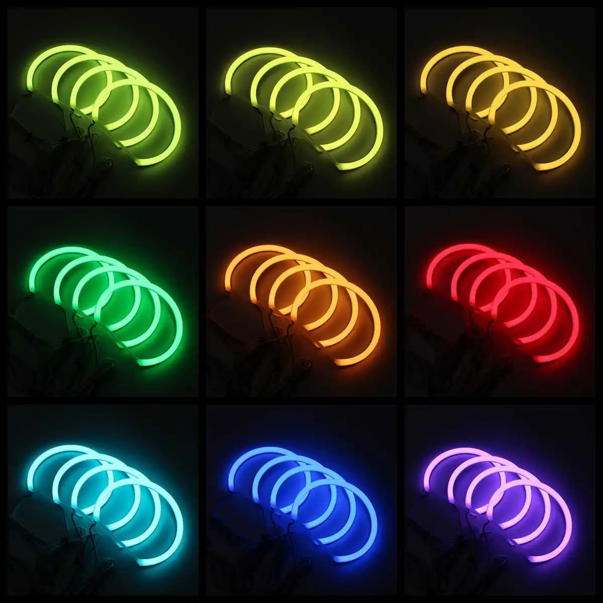 new 4X131mm Car Auto Halo Rings Cotton Lights SMD LED Angel Eyes for BMW E36/E38/E39/E46 RGB Car Styling White/Blue/Yellow