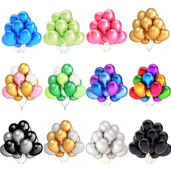 Balões de pérolas brilhantes de látex para crianças, decoração inflável, bolas coloridas, festa de aniversário, casamento, 10, 20, 30pcs, 10 