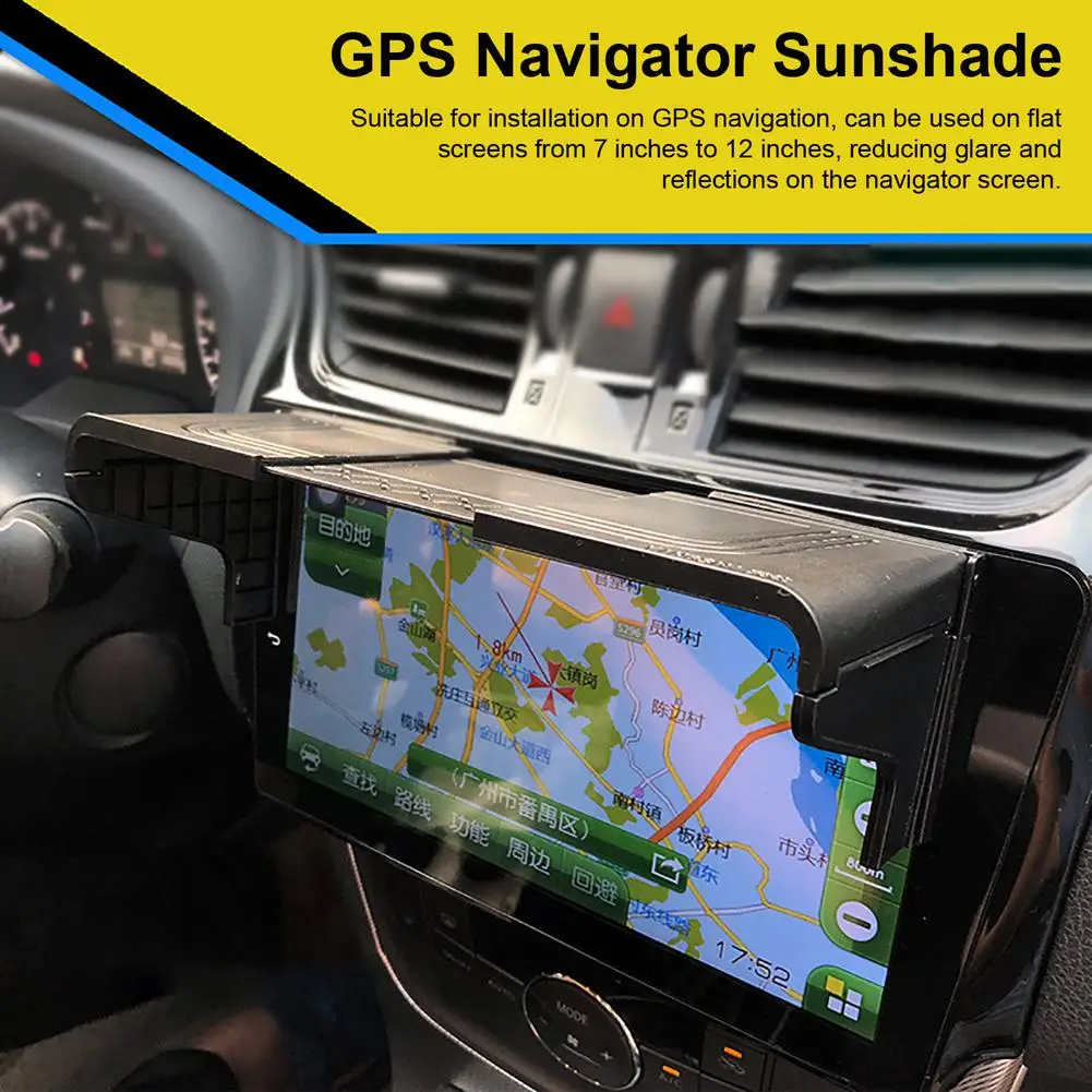 

Car GPS Navigator Sunshade Cover GPS Screen Sun Shade Visor 7-12 Inch Auto GPS Anti-Glare Shield Universal Display Screen Visor