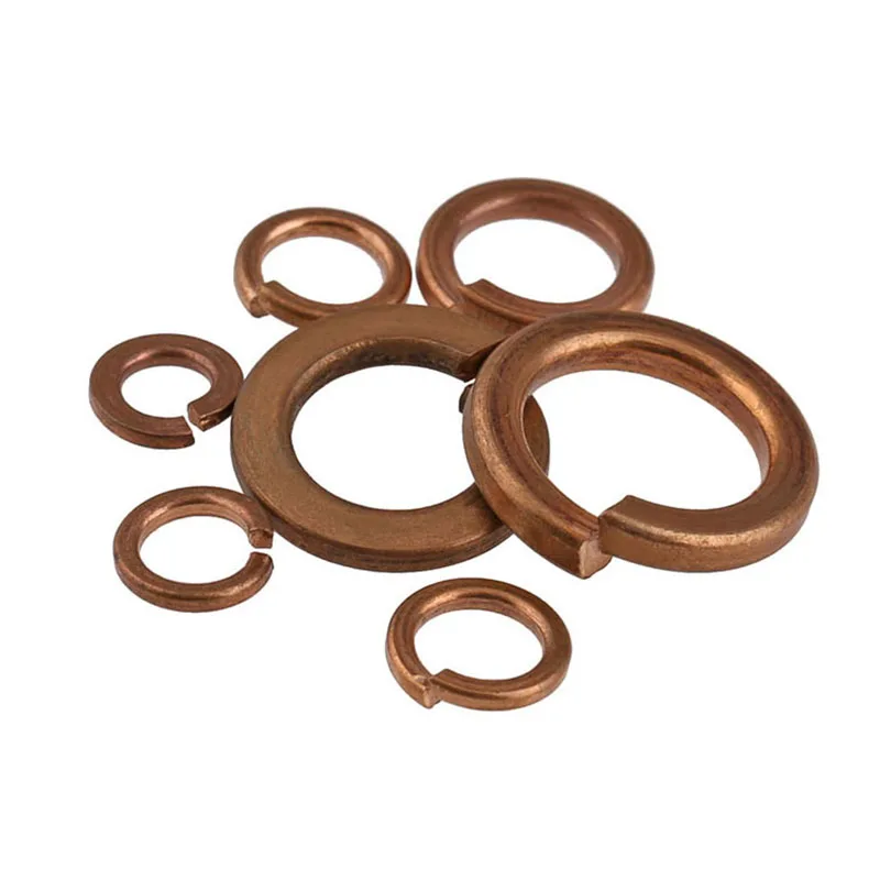 Rondelle à ressort en laiton, rondelle de verrouillage fendue en cuivre Bronze M3 M4 M5 M6 M8 M10 M12
