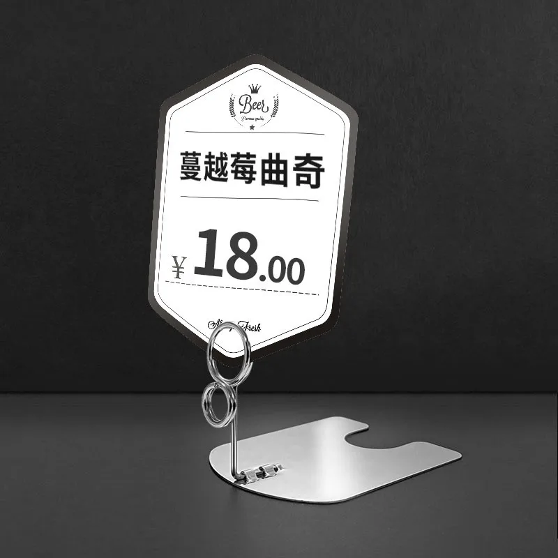 

10 Pieces Metal Table Number Place Card Holder POP Clip Sign Holder Stand Supermarket Bread Store Price Label Card Tags Clip