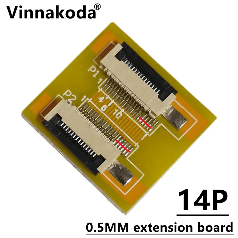 2PCS FFC/FPC บอร์ดขยาย0.5มม.ถึง0.5มม.14P Adapter Board