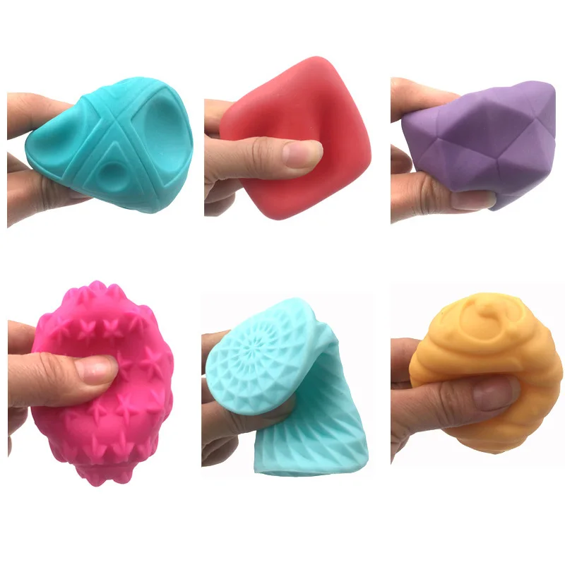 Ensemble de balles multiples texturées pour bébé, jouets Super doux, développer les sens tactiles de l'enfant, jouet éducatif et activité de hochet, boule de bain