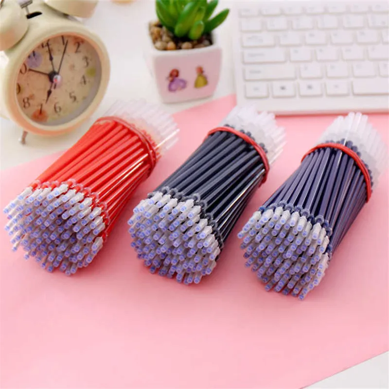 0.38mm 30pcs/bag Gel Pen Refill Office Signature Rods Red Blue Black Ink Refill Office School Stationery Writing Supplies