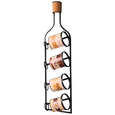 

Retro Wrought Iron Wine Rack Restaurant Bar Wall Decoration Wine Holder American Style Wall Decoration Wall Mounted Wine Rack