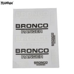 YEAHRUN RC Car Logo Label Stickers Decals Set For 1/10 TRX-4 TRX4 Defender Bronco Ranger DIY Decoration Parts