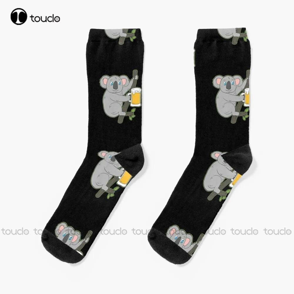 Koalafied To Party Koala Animal Lover Gift Socks American Flag Socks Christmas New Year Gift Custom Gift Unisex Adult Women Men