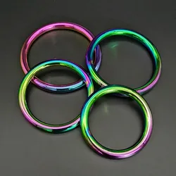 Anelli di gallo arcobaleno in metallo sull'anello del pene ritardo eiaculazione Sex Shop erotico giocattoli intimi per uomo scroto Cockring 40/45/50/55mm