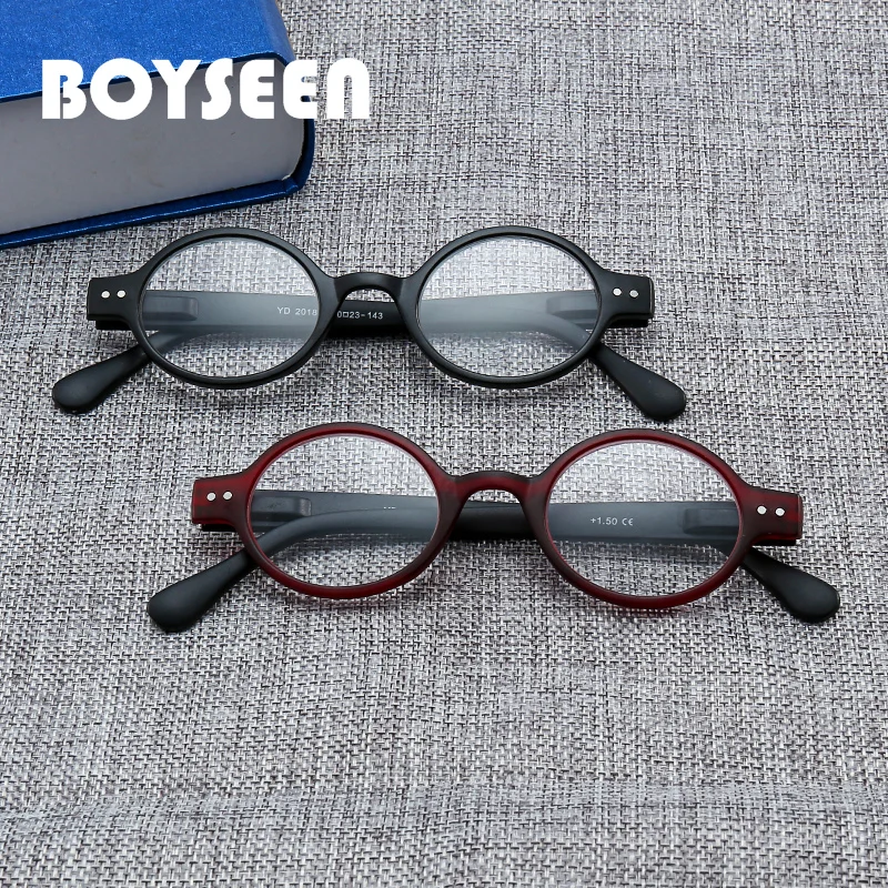 BOYSEEN round frame retro reading glasses middle-aged and elderly newspaper reading glasses full frame 201887