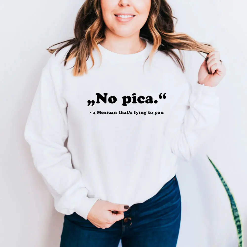 

Funny Mexican Sayings 100%Cotton Spanish Sweatshirts Women's Funny Casual O-Neck Latina Feminist Long Sleeve Tops Spanish Gift