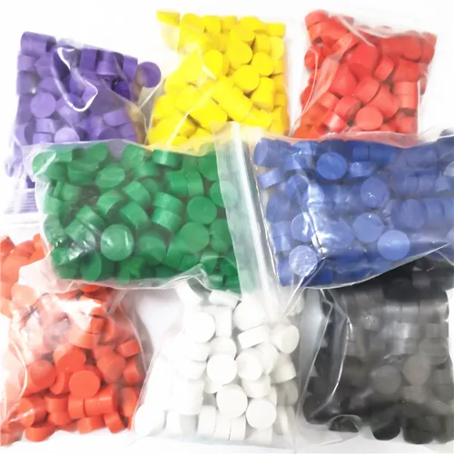 Imagen 2 del producto 80 Uds. De piezas de juego de madera circulares redondas de 10x5MM, peón colorido/échecs para juegos de mesa/juegos educativos