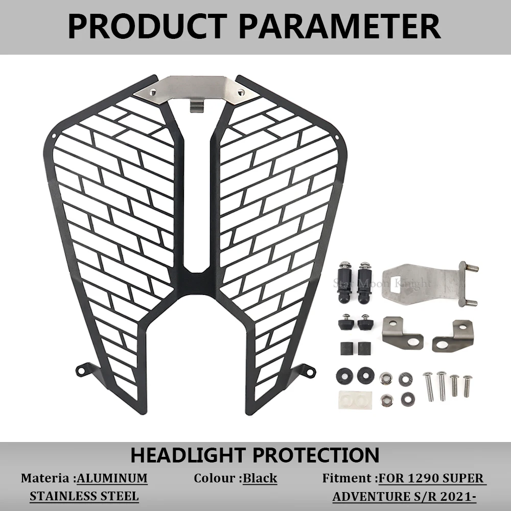 오토바이 액세서리, 1290 슈퍼 어드벤처 ADV S R 2021 2022-헤드라이트 헤드 라이트 가드 프로텍터 커버 보호 그릴
