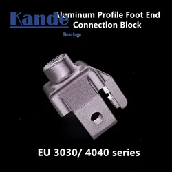 EU Standard 3030 4040 Series Aluminum Profile Foot End Connection Block for Aluminum extrusion M8 M10 M12 Silver Color