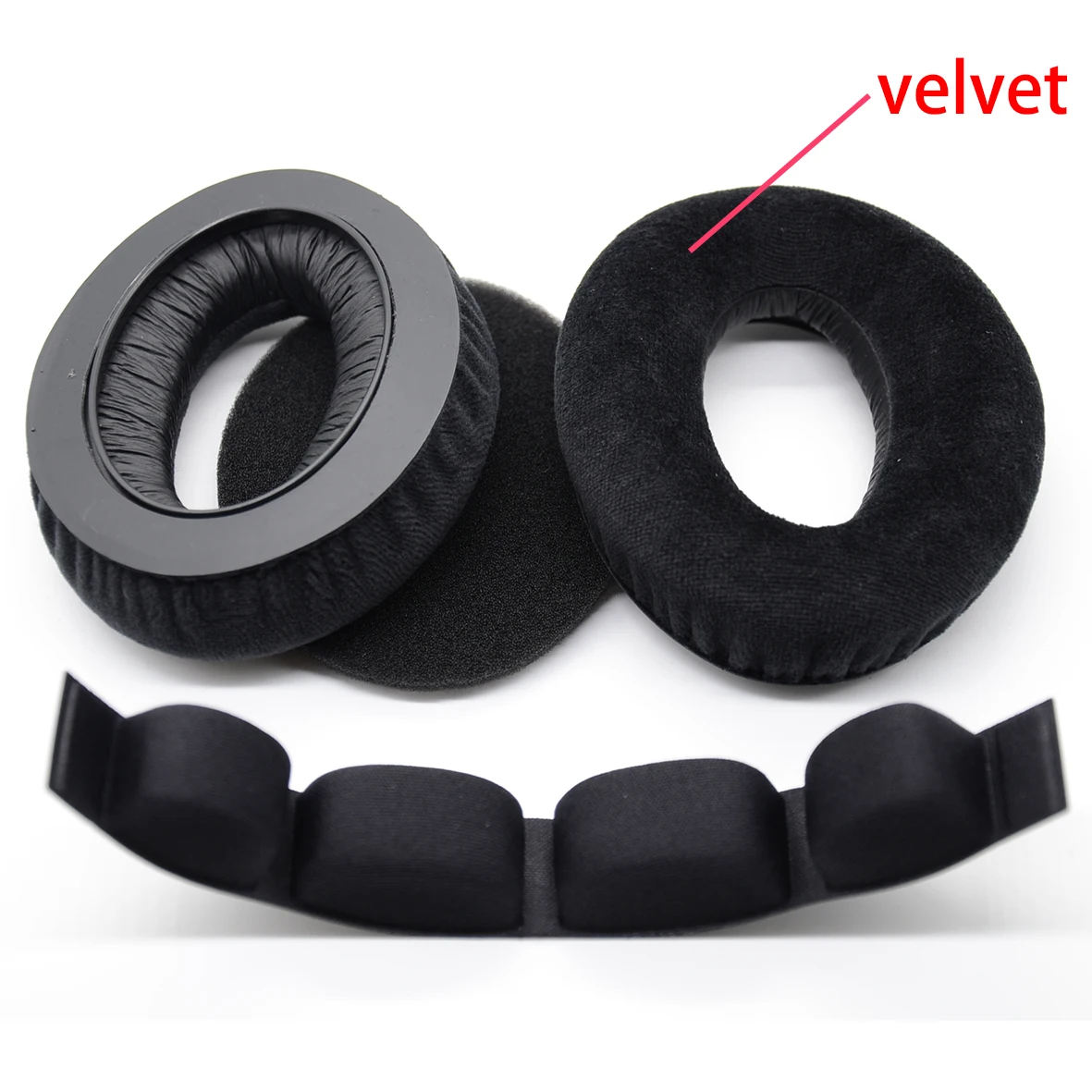 New Replacement Ear Pads Velvet Earpads Earmuffs with Headband For Sennheise HD545 HD565 HD580 HD600 HD650 HD265 Headphones