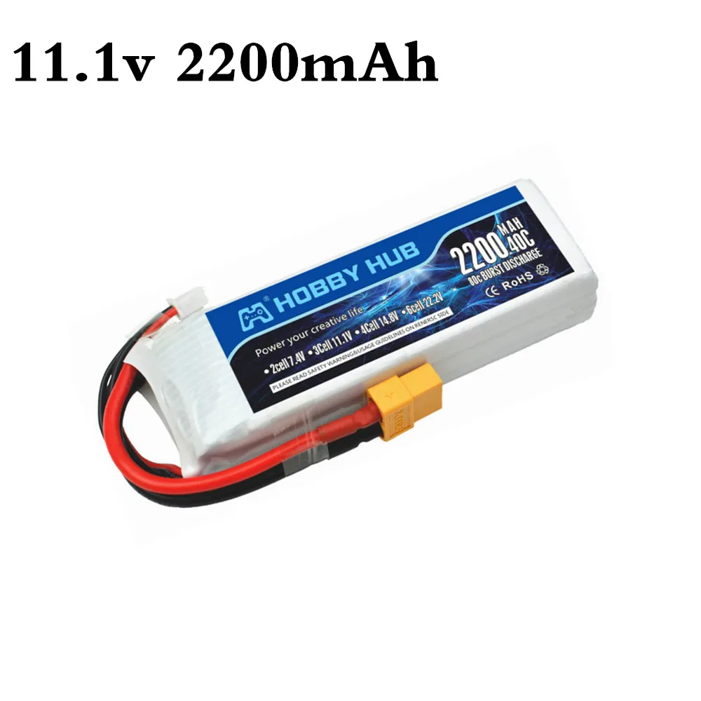 11.1V Lipo Battery For RC Car Airplane Helicopter Spare Parts 3S 11.1 v 2200mAh XT60 Battery 803496 for RC toys accessories