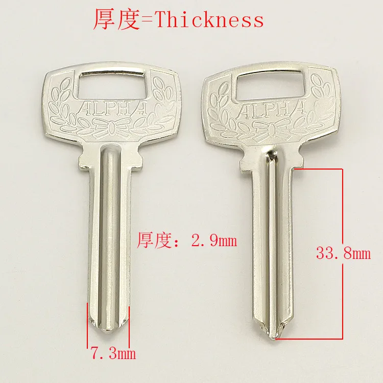 A052 Wholesale Locksmith Keymother Brass House Home Door Blank Empty Key Blanks Keys 20 pieces/lot