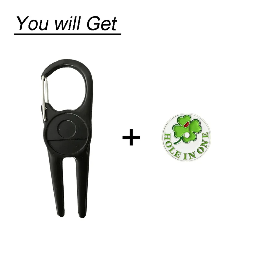 Golf Divot Tool Repair Green Tools with Clip Attaches to Your Golf Bag or Belt Loop for Easy Drop Shipping