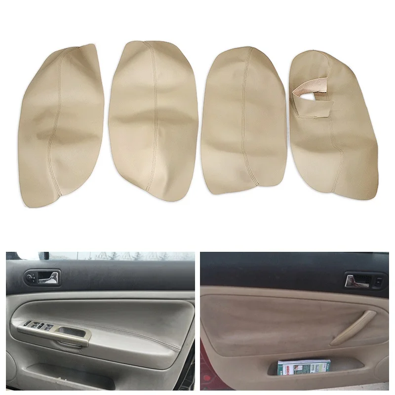 

RHD Microfiber Leather Door Panel Armrest Cover Dust-proof Guards Protective Trim For VW Passat B5 1998 - 2002 2003 2004 2005