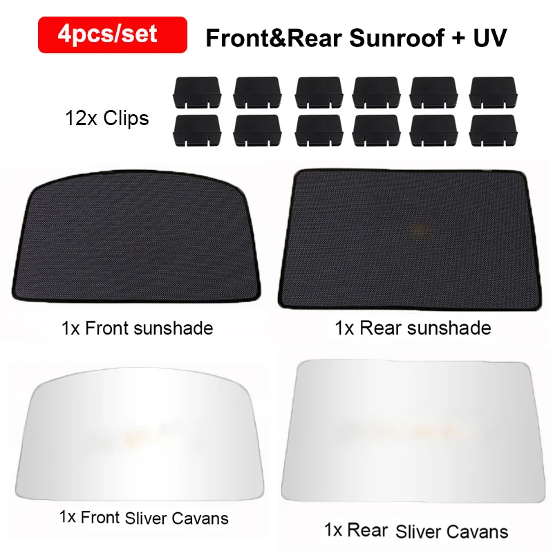 Per Tesla Model S Tetto di vetro Parasole Lucernario Parasole Protezione solare Pieghevole Mesh Isolamento UV Ombreggiatura Modelli 2023 Accessori
