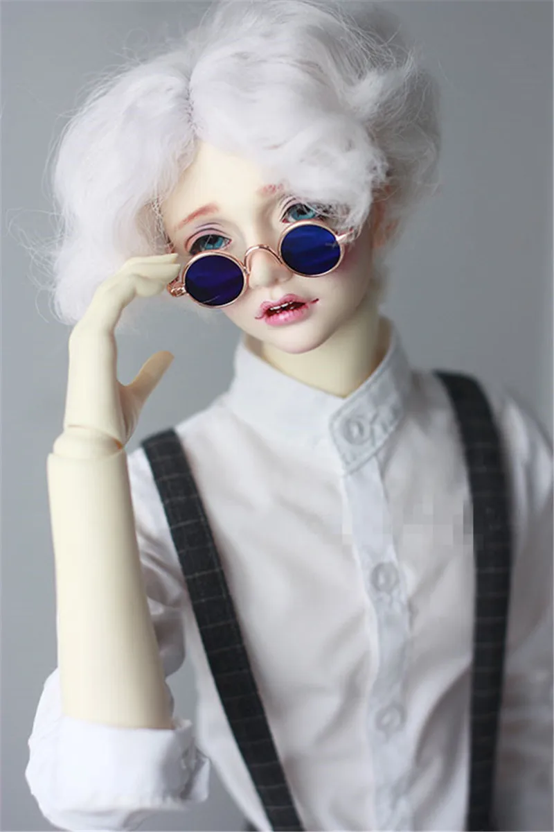 BJD baby glasses are suitable for 1/4 1/6 fashionable new round frame glasses gold frame sunglasses sunglasses prince glasses